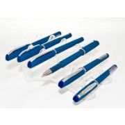 Ручка гел. PIANO PG-6697 син. покрытие soft, игольчатый наконеч.резин держат 0.5мм 1/12/864