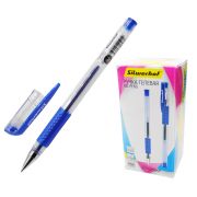 Ручка гел. Silwerhof Urgent (026175-01) d=0.7мм синие кор.карт. резин. манжета