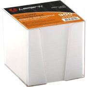 Бумага для записи 90*90мм 900л белая в проз. пласт. боксе Lamark