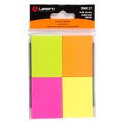 Блок с клейким слоем 50x38 мм, 4x50 л., неон, бумажные, LAMARK