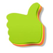 Бумага для заметок с клеевым фигурная Класс! 100л 4 цвета неон Lamark