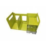 Лоток верт. «Sysmax» монолит 2 сек.+2 ящ. 404мм, салат./24
