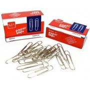 Скрепки 50 мм никелированные DL  картонная коробка 390500 100шт   /10/300/