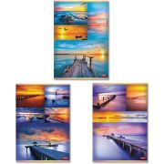 Тетрадь  А4  96л. кл. скоба «Хатбер» Гаснет день в безбрежных небесах