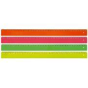 Линейка 50 см пласт. Стамм , цвет ассорти., флюор./20