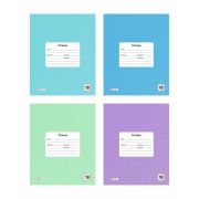 Тетрадь 18л клетка Однотонная, обл.-мел.бумага, ассорти, Lamark