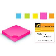 Бумага для заметок с клеевым слоем 76*76 100л JIST/XING LI неон.розовый  1322 /12/600