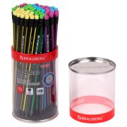 Карандаш чернографитный BRAUBERG «VIVID», HB, с ластиком, корпус