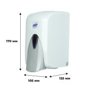 Дозатор для жидкого мыла Luscan Professional 500мл, бело-серый пластик