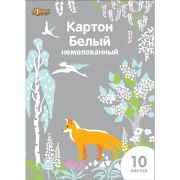 Картон белый №1School, 10л , А4, Живая природа, немелованный