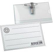 Бейдж 90х55 мм с булавкой и клипом