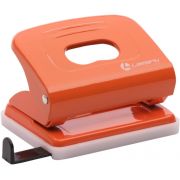 Дырокол на 20 л., Mettallic с линейкой, оранжевый LAMARK149
