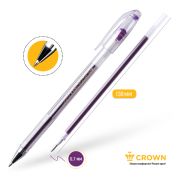 Ручка гелевая Crown «Hi-Jell Color» фиолетовая, 0,7мм