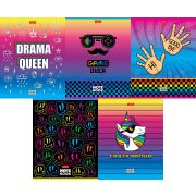 Тетрадь 48л А5ф клетка на скобе -CrazyColor- 5 диз.в блоке скругл.углы серия