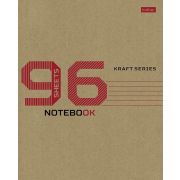 Тетрадь 96л А5ф клетка 65г/кв.м на скобе КРАФТ 1 дизайн в коробе-96 листов-