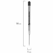 Стержень шарик. меиал. 98мм Brauberg (тип Parker) узел 1мм, линия 0,5, син