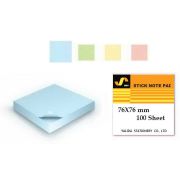 Бумага для заметок с клеевым слоем 76*76 100л. JIST/XING LI пастельные тона голубой  007