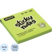 Стикеры Attache Selection с клеев. краем 76х76, неон, зеленый 100л