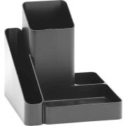 Подставка.для письм.пр.Имидж черная, 4 отдела